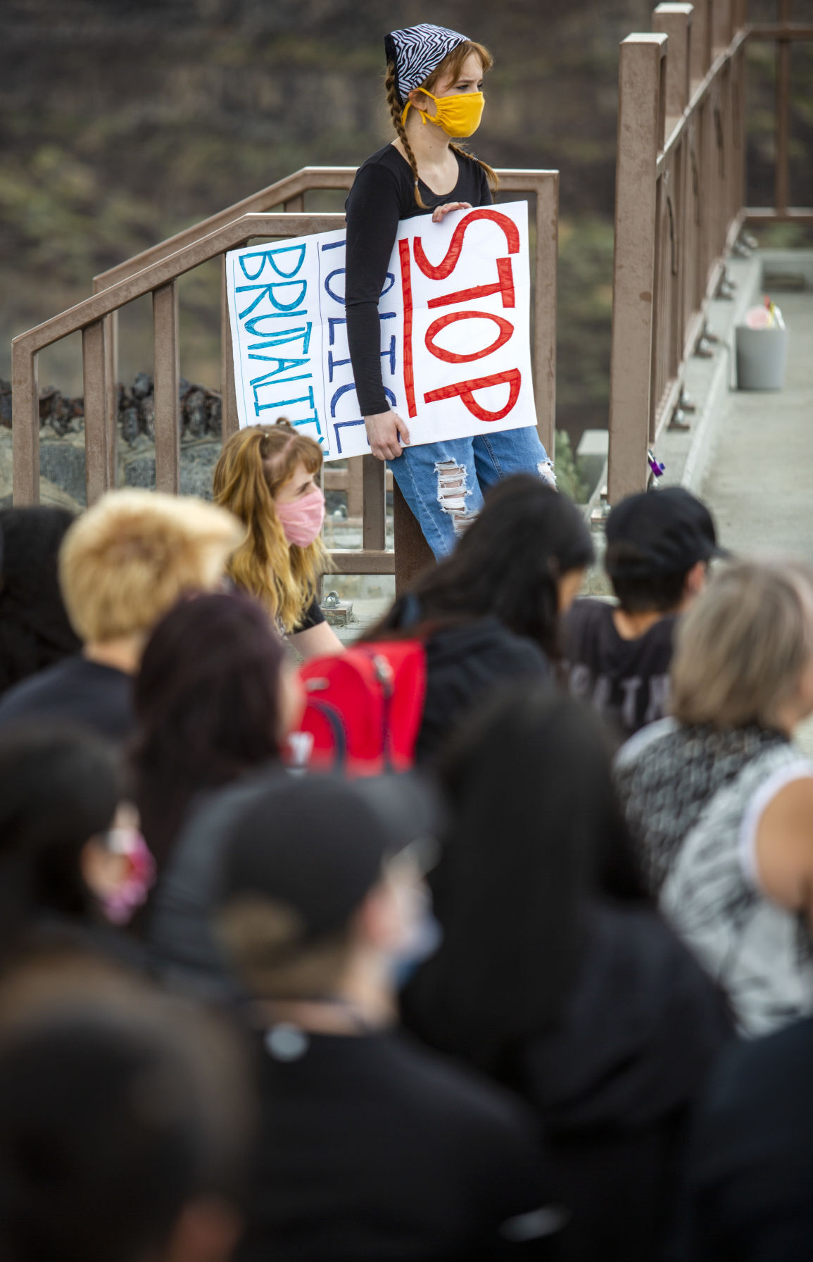 Citizens gather to protest police brutality
